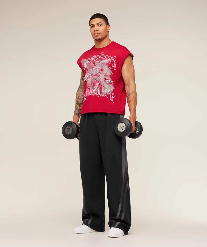 Gymshark GS x Carlos Cut off Tee - Carmine Red
