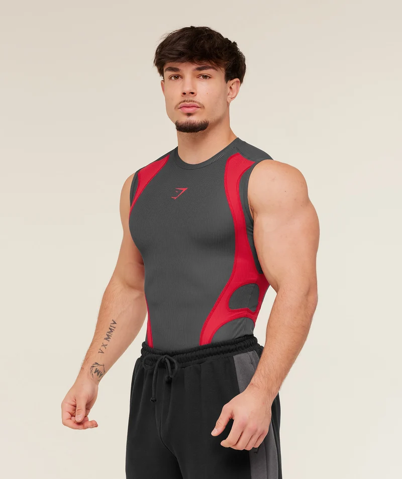 Gymshark GS x Carlos Tank Baselayer - Onyx Grey