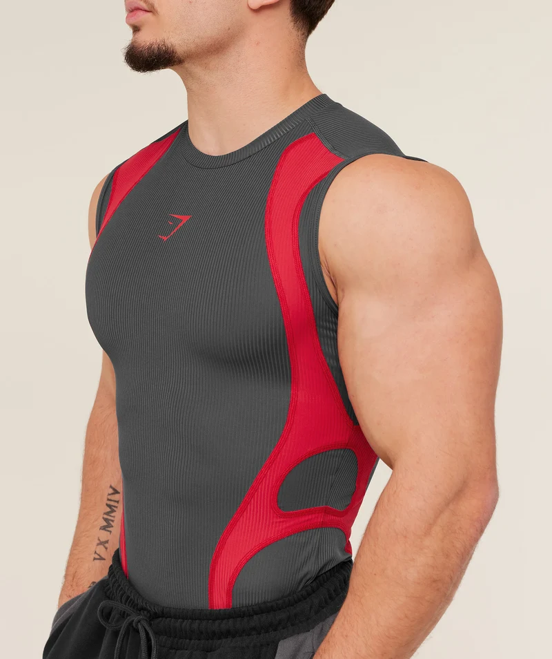 Gymshark GS x Carlos Tank Baselayer - Onyx Grey