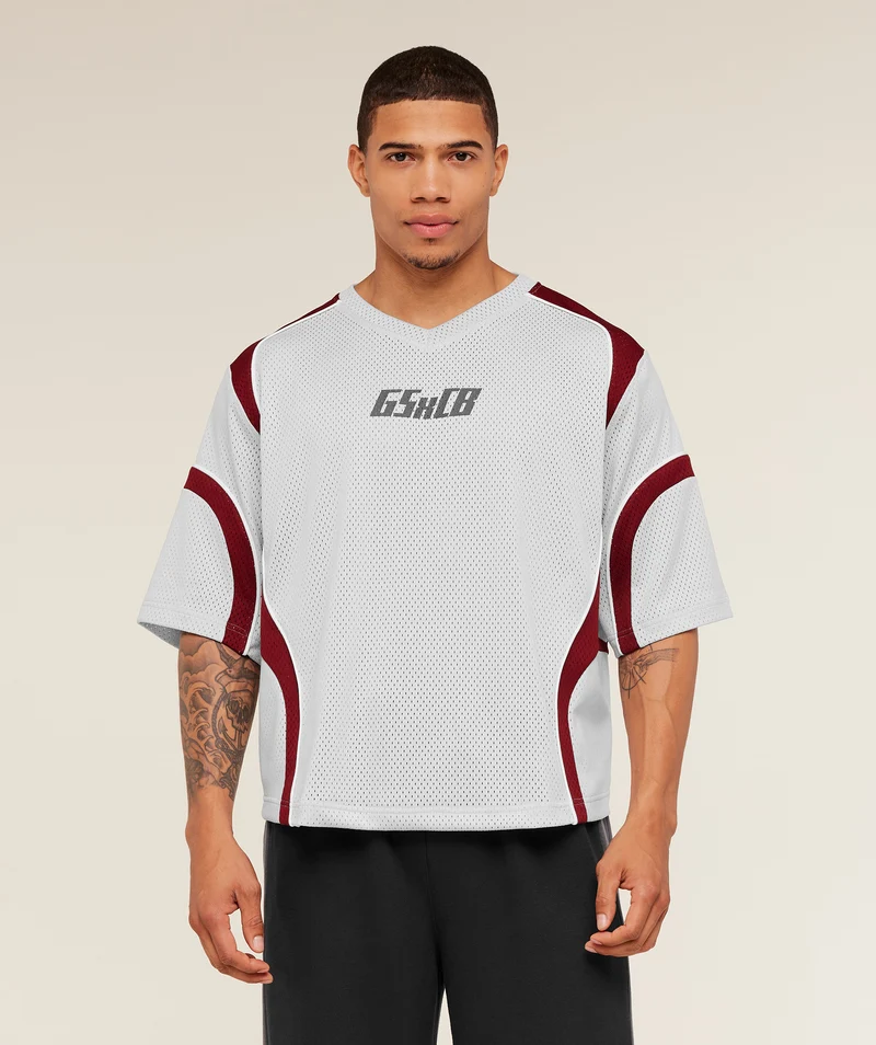 Gymshark GS x Carlos Mesh Jersey - Light Grey