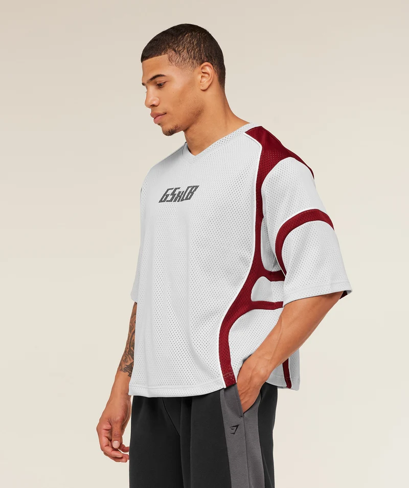 Gymshark GS x Carlos Mesh Jersey - Light Grey