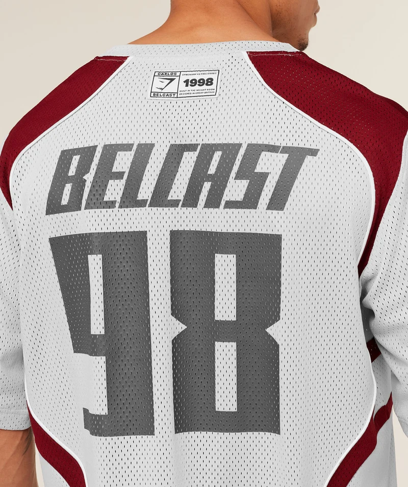 Gymshark GS x Carlos Mesh Jersey - Light Grey