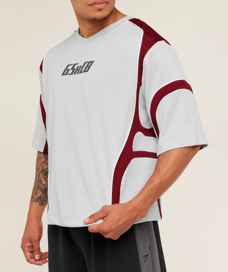 Gymshark GS x Carlos Mesh Jersey - Light Grey