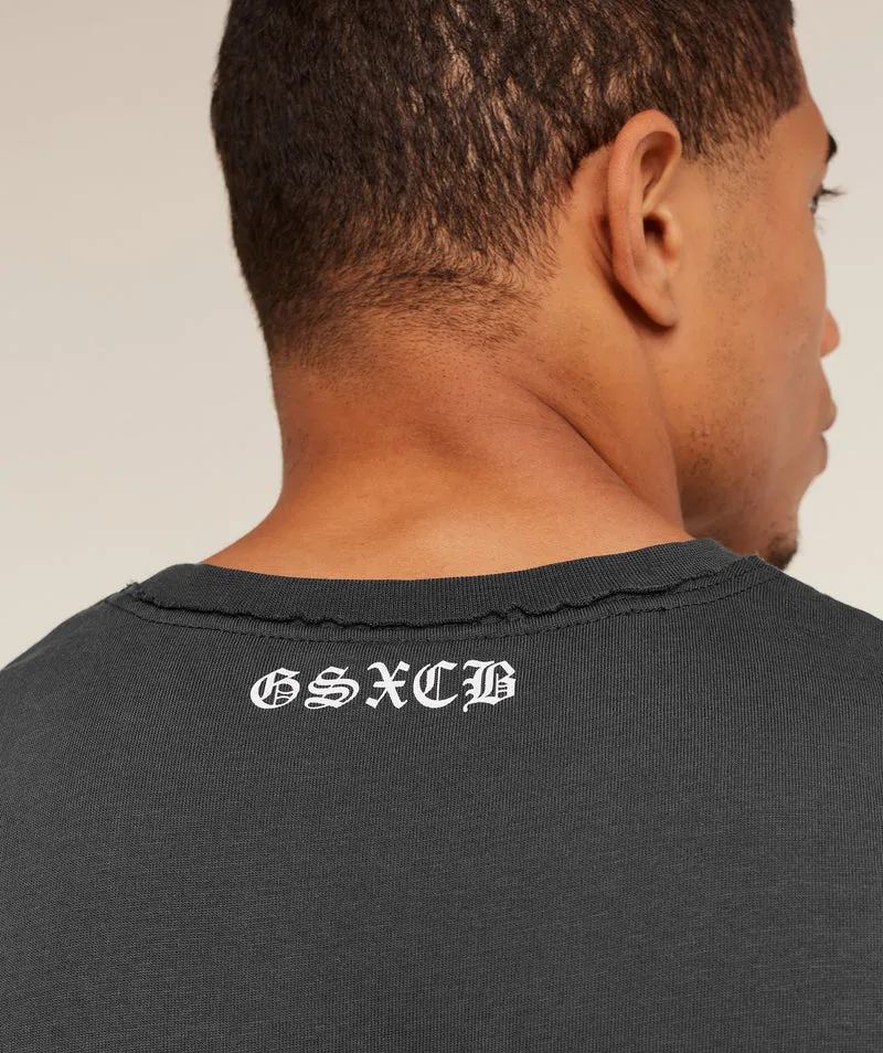 Gymshark GS x Carlos Cut off Tee - Onyx Grey