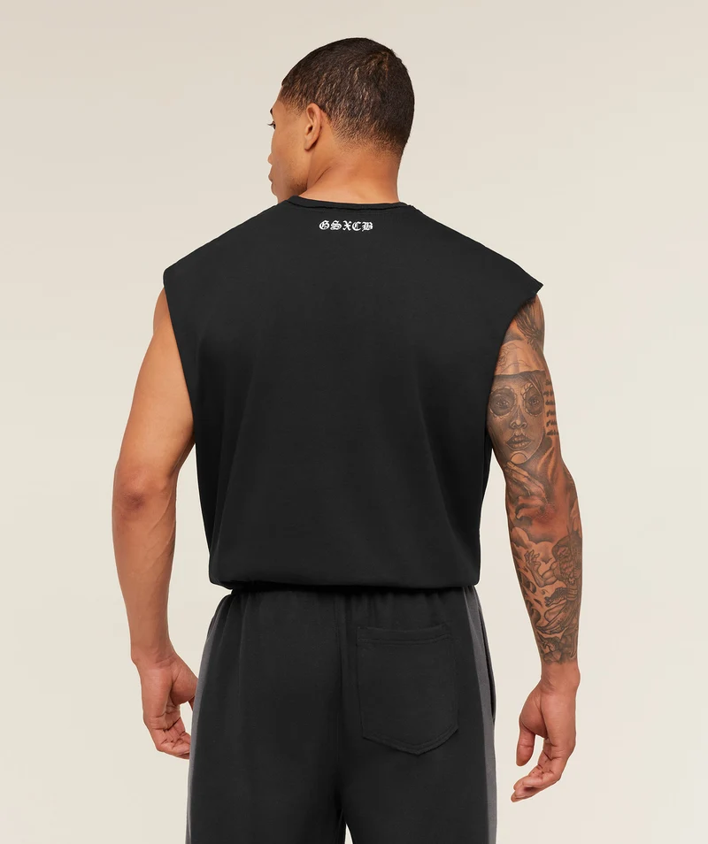 Gymshark GS x Carlos Cut off Tee - Black