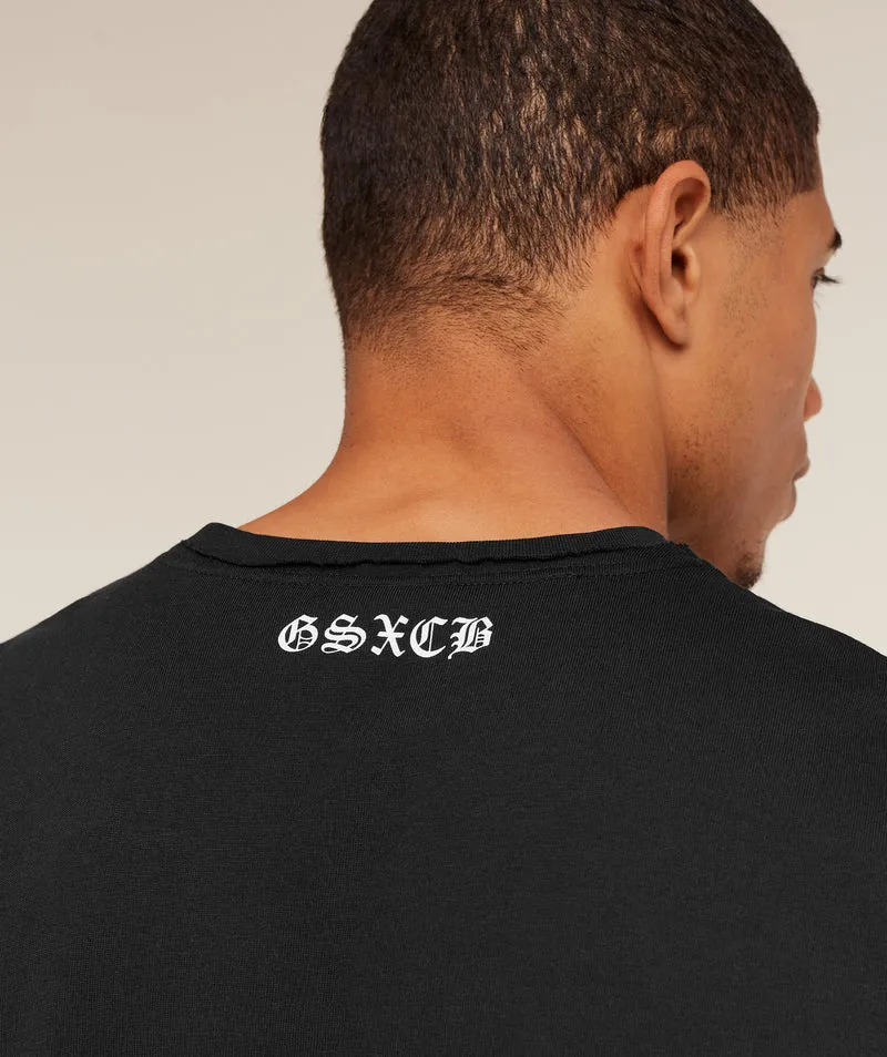 Gymshark GS x Carlos Cut off Tee - Black