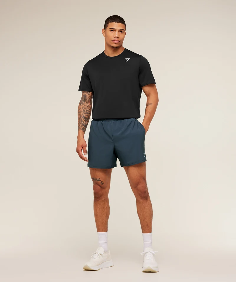 Gymshark Arrival Contrast Shorts - Stealth Blue/Flow Blue