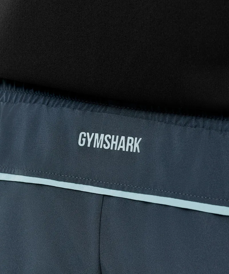 Gymshark Arrival Contrast Shorts - Stealth Blue/Flow Blue