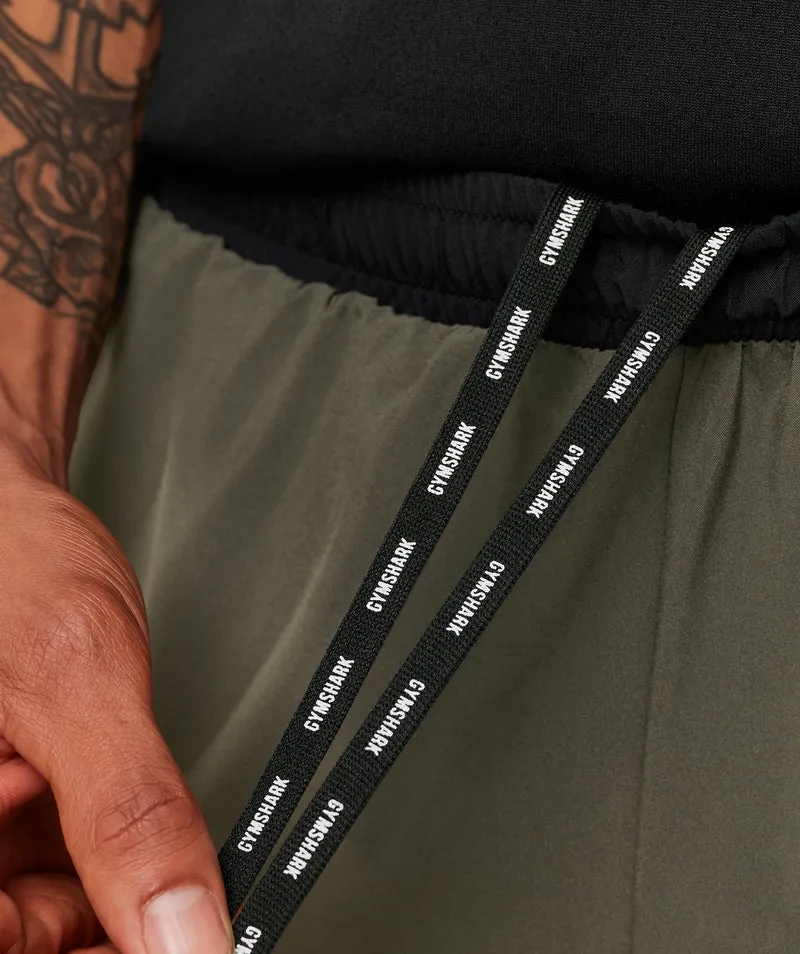 Gymshark Arrival Contrast Shorts - Strength Green/Black