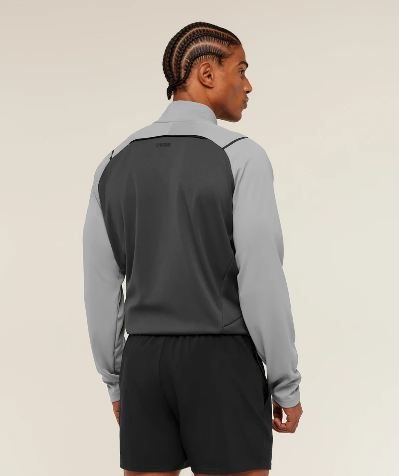 Gymshark Arrival Contrast 1/4 Zip - Smokey Grey/Onyx Grey
