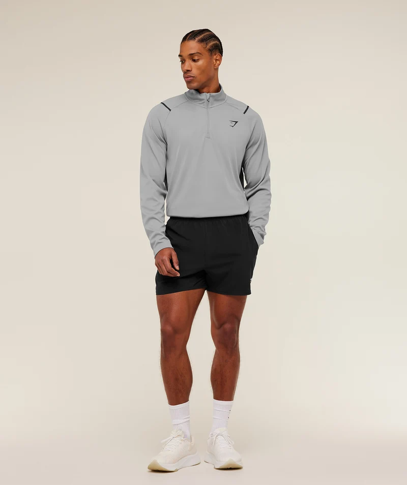 Gymshark Arrival Contrast 1/4 Zip - Smokey Grey/Onyx Grey