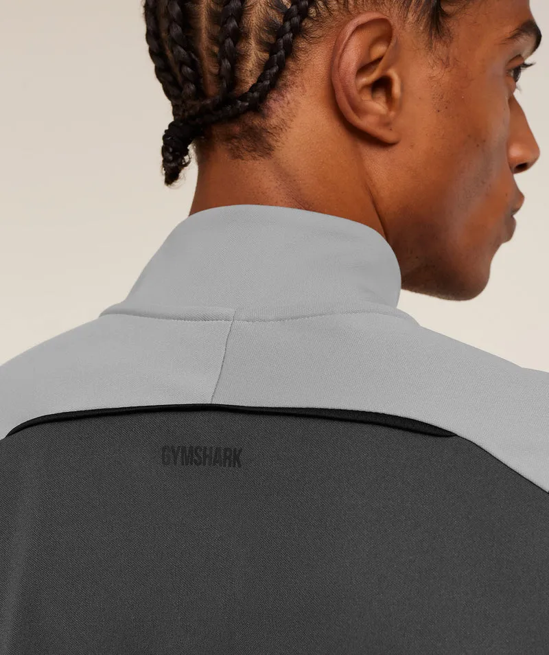 Gymshark Arrival Contrast 1/4 Zip - Smokey Grey/Onyx Grey