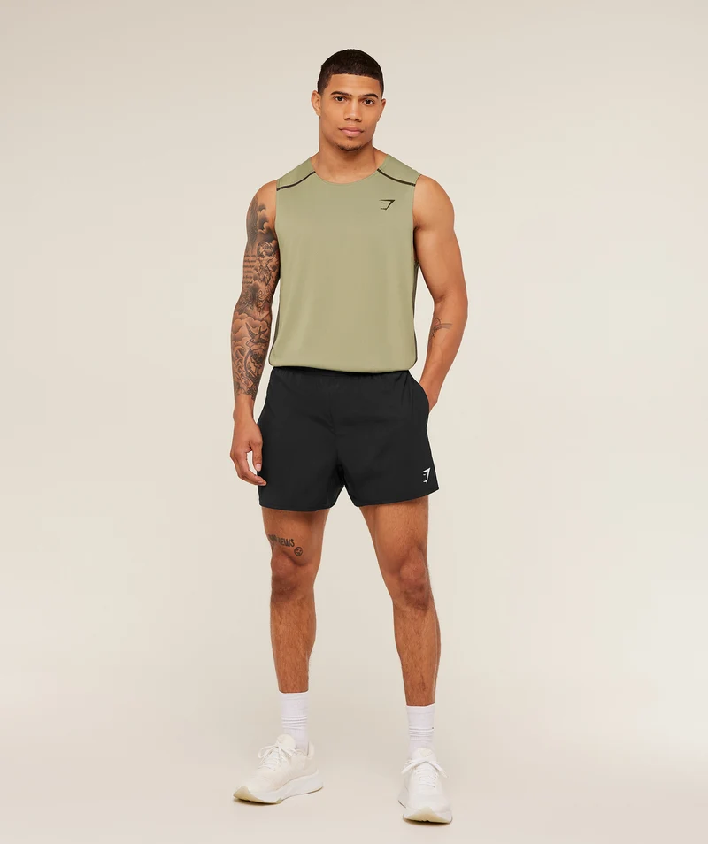 Gymshark Arrival Contrast Tank - Grounded Green/Strength Green