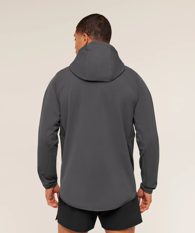Gymshark Weekend Zip Through Shell Jacket - Onyx Grey