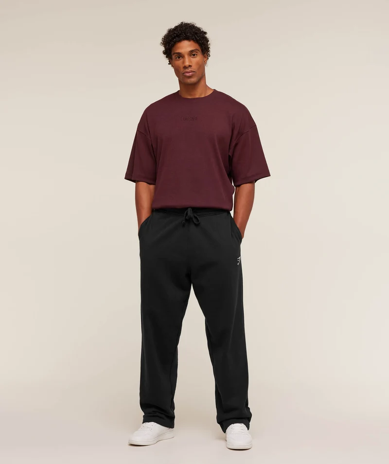 Gymshark Oversized Premium Ribbed T-Shirt - Rich Maroon