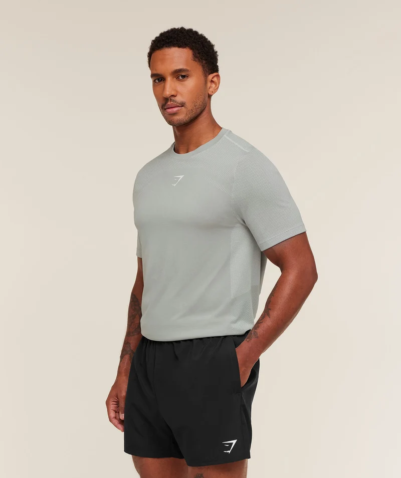 Gymshark Lightweight Seamless T-Shirt - Denim Grey/Light Grey