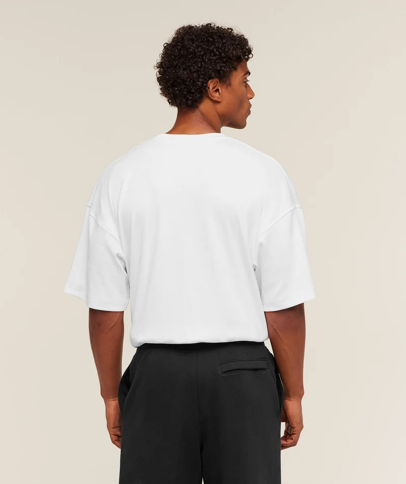 Gymshark Oversized Premium Ribbed T-Shirt - White