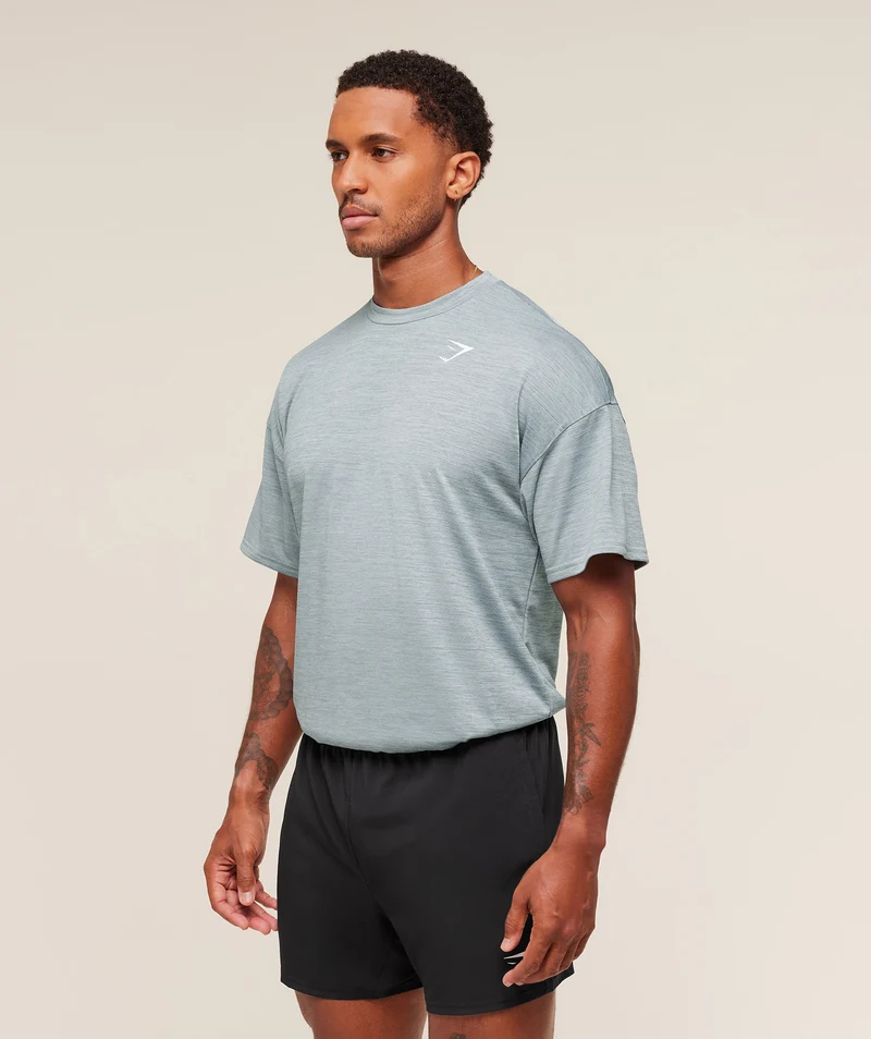 Gymshark Arrival Oversized T-Shirt - Smoke Blue/Denim Grey