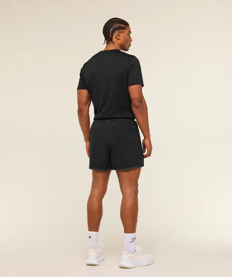 Gymshark Hybrid 5" Performance Shorts - Black