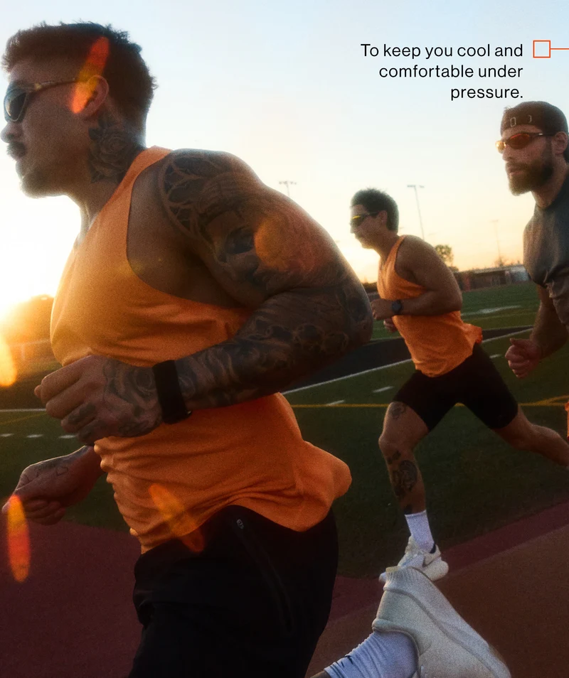 Gymshark Hybrid Engineered Jacquard Tank - Dayglow Peach