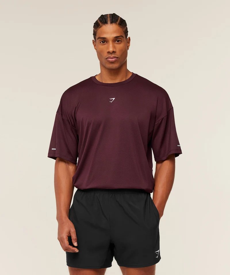 Gymshark Find Your Speed T-Shirt - Rich Maroon