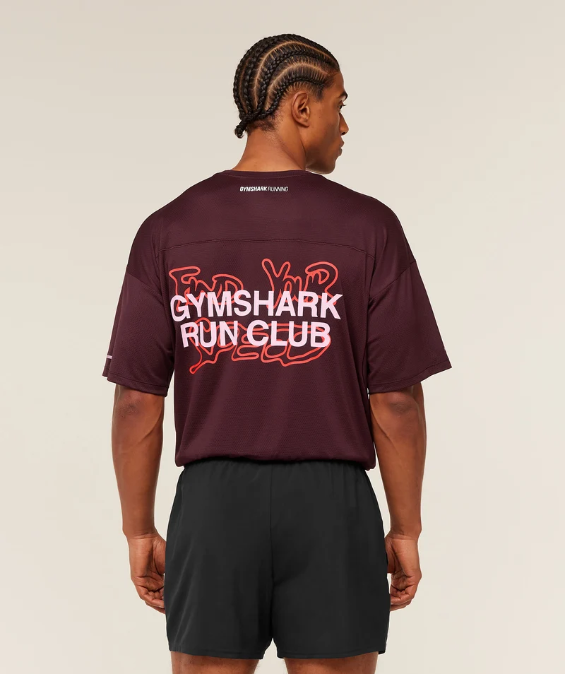 Gymshark Find Your Speed T-Shirt - Rich Maroon