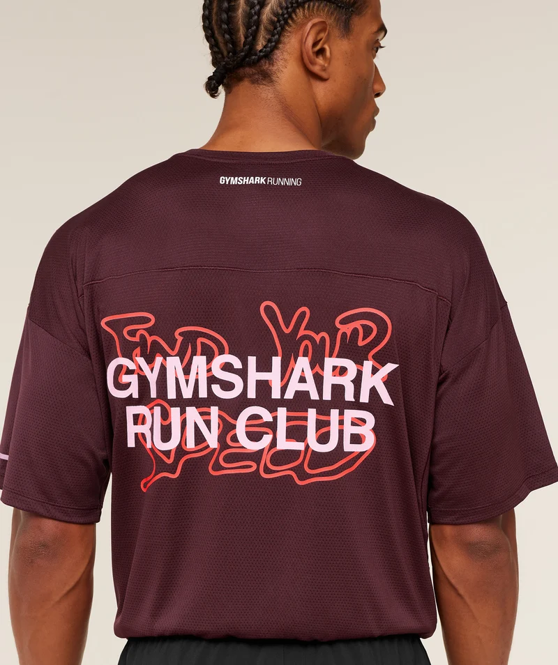 Gymshark Find Your Speed T-Shirt - Rich Maroon