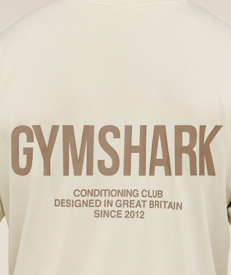 Gymshark Conditioning Club Oversized T-Shirt - Pebble Grey/Cement Brown