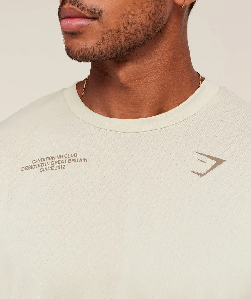 Gymshark Conditioning Club Oversized T-Shirt - Pebble Grey/Cement Brown