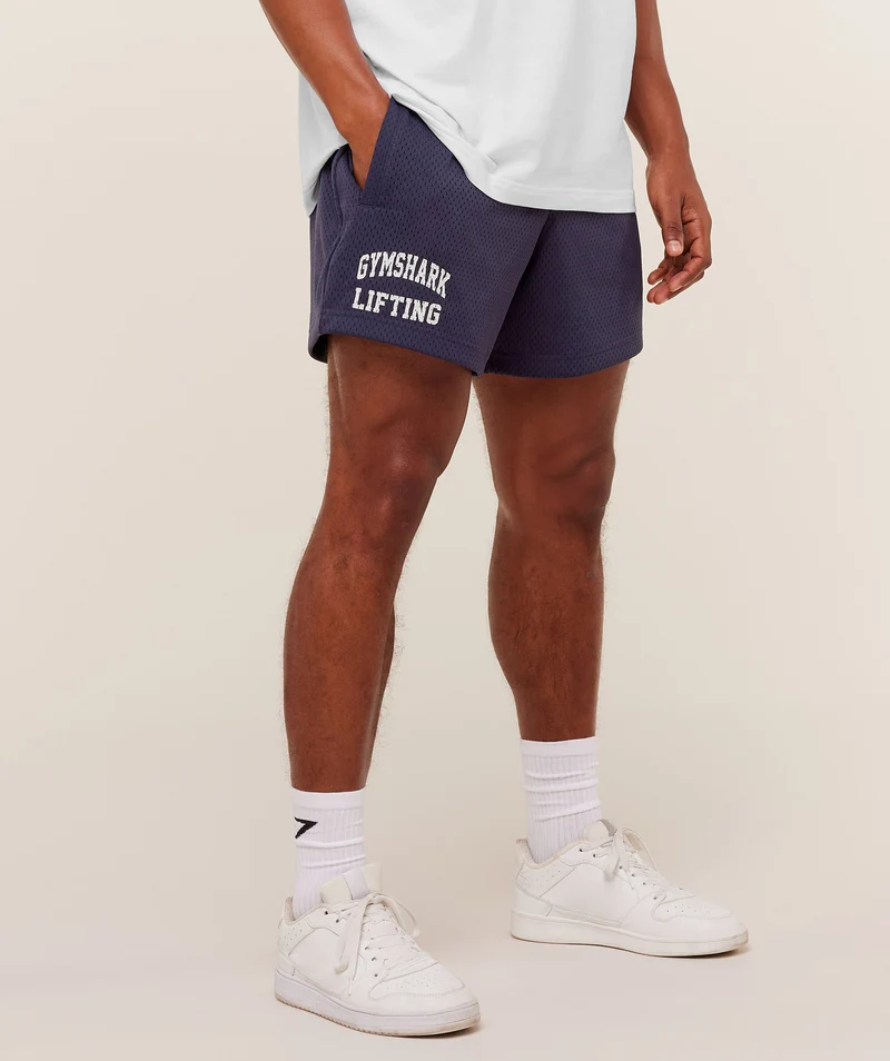 Gymshark Lifting Mesh 5" Shorts - Midnight Purple