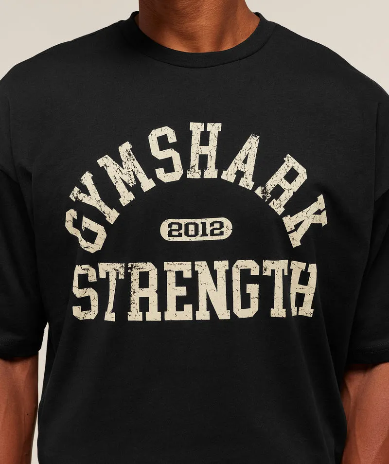 Gymshark 2012 Strength T-Shirt - Black