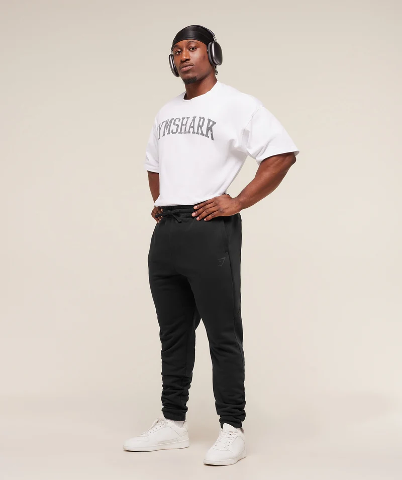 Gymshark Power Joggers Tall - Black/Asphalt Grey