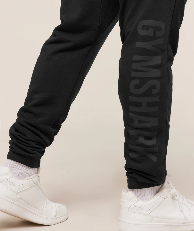 Gymshark Power Joggers Tall - Black/Asphalt Grey