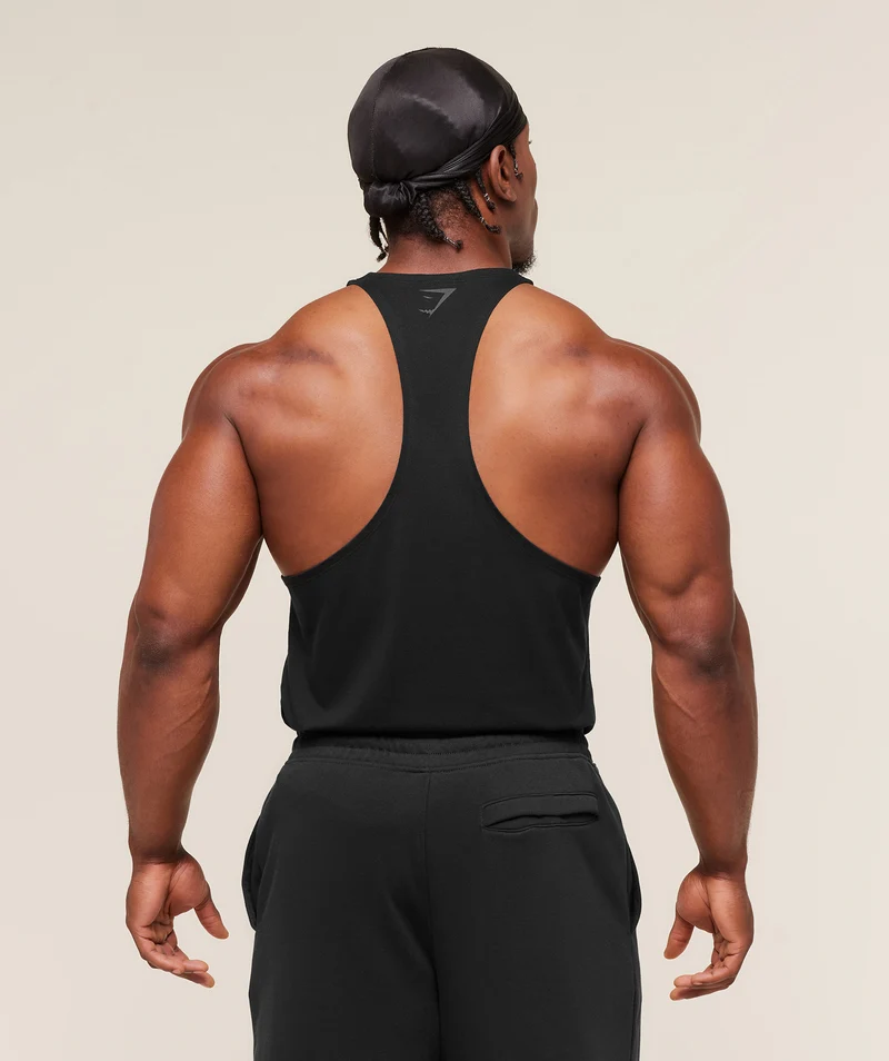 Gymshark Power Stringer - Black/Asphalt Grey