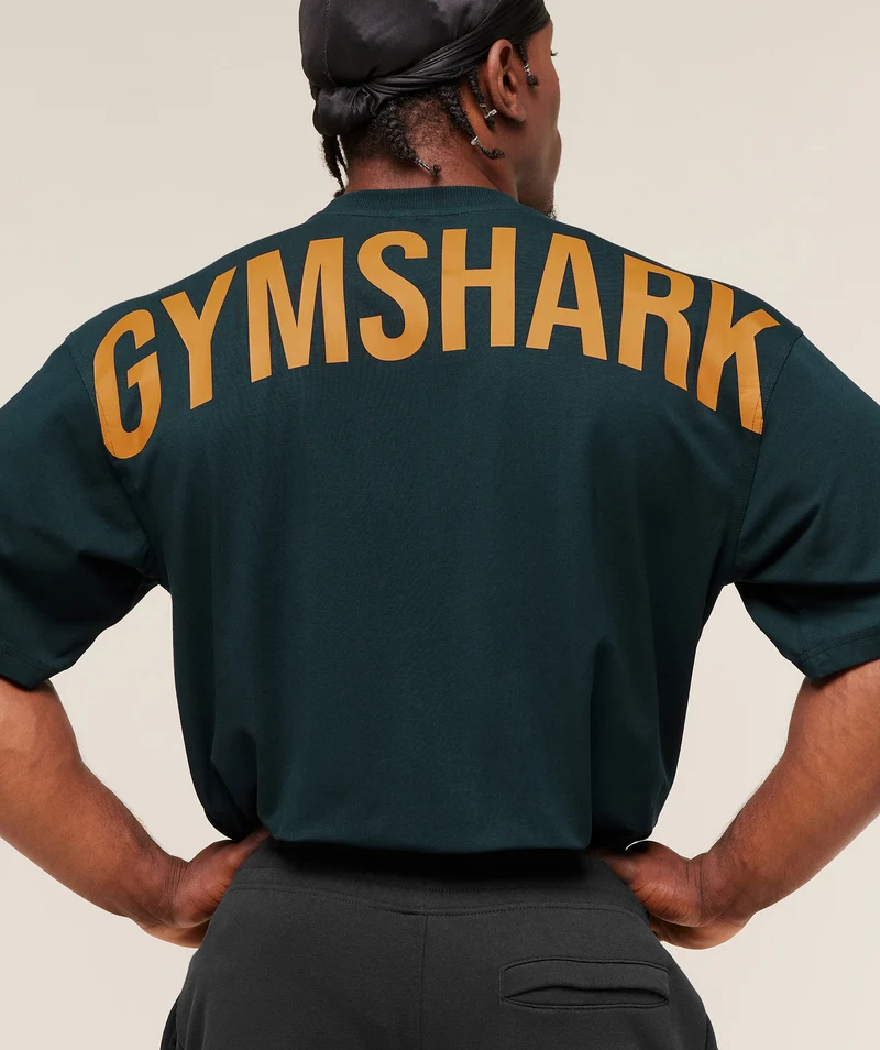 Gymshark Power T-Shirt - Deep Petrol Blue