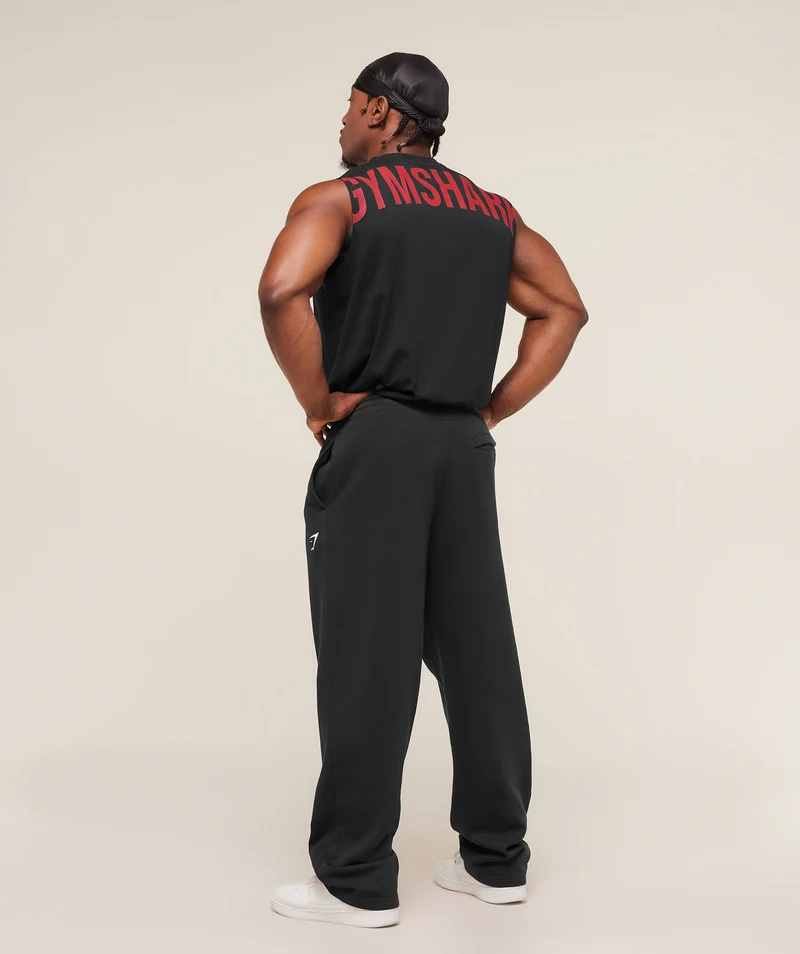 Gymshark Power Cut Off Tank - Black/Conditioning Red