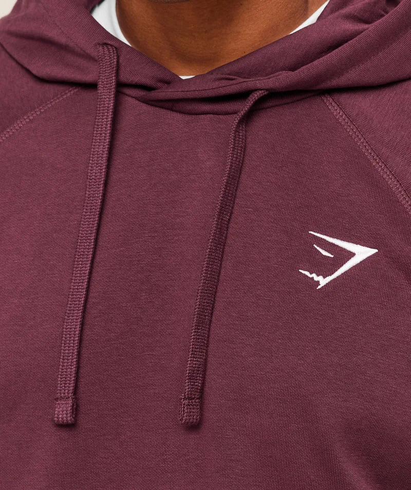 Gymshark Crest Hoodie - Impact Burgundy