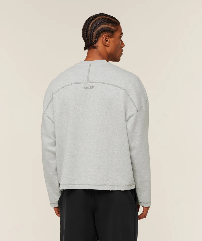 Gymshark Re-Rack Crew Neck Pullover - Soft Grey Marl