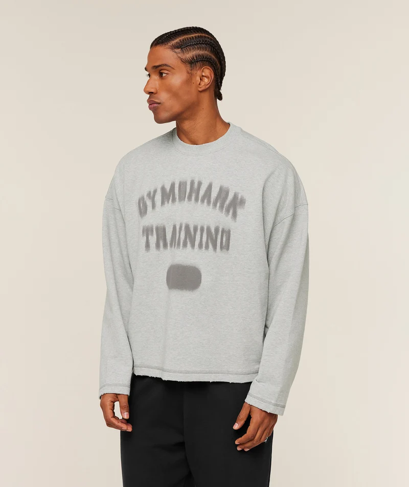 Gymshark Re-Rack Crew Neck Pullover - Soft Grey Marl