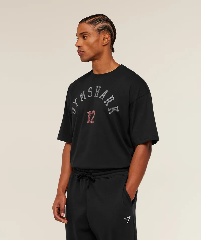 Gymshark 12 Graphic T-Shirt - Black