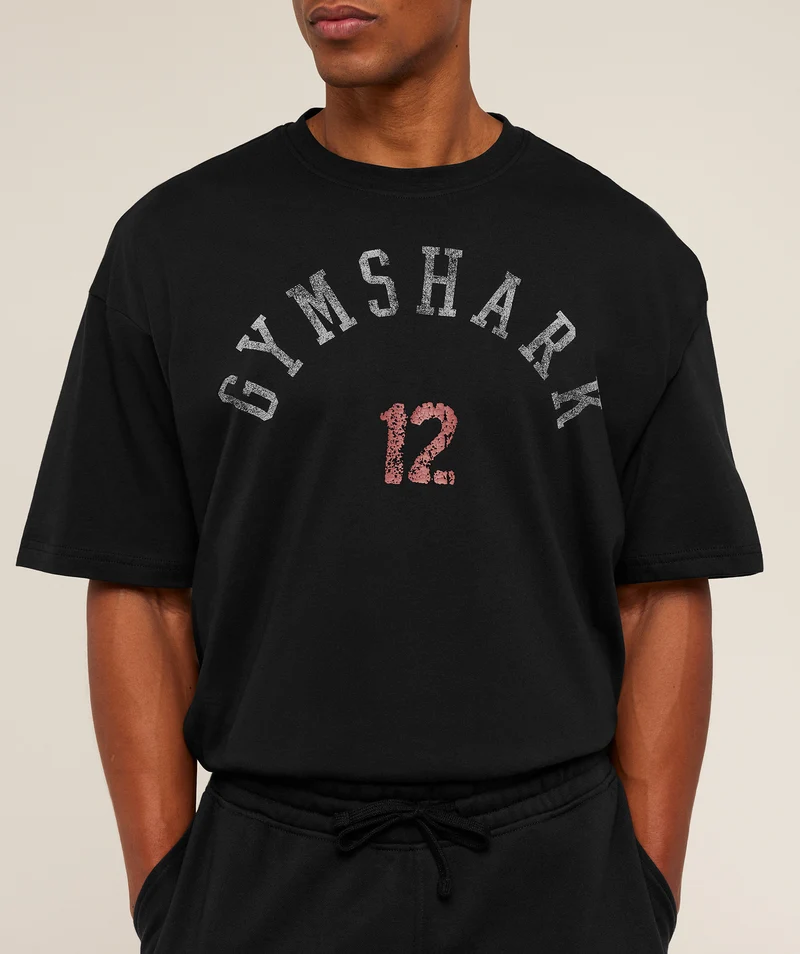 Gymshark 12 Graphic T-Shirt - Black
