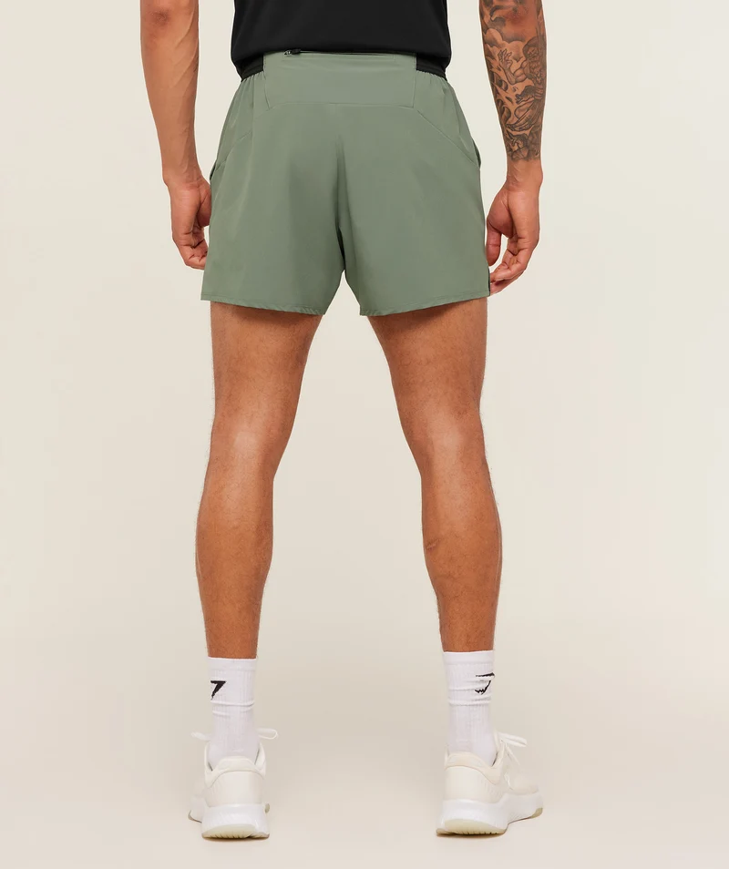 Gymshark Weekend 5" Shorts - Unit Green
