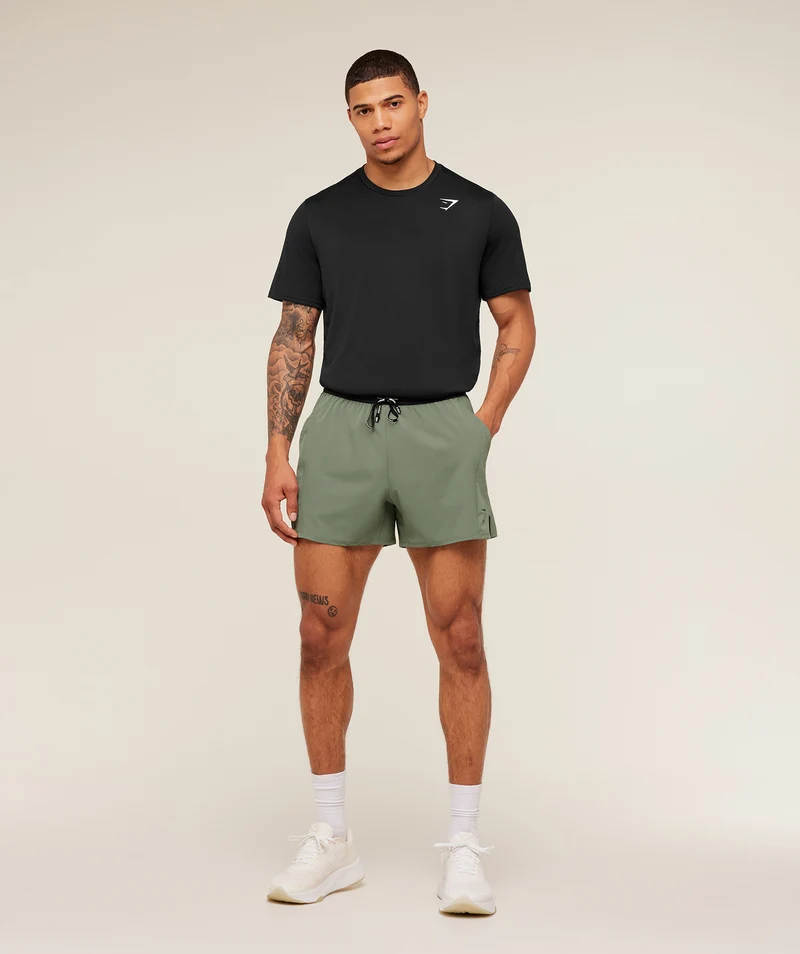 Gymshark Weekend 5" Shorts - Unit Green