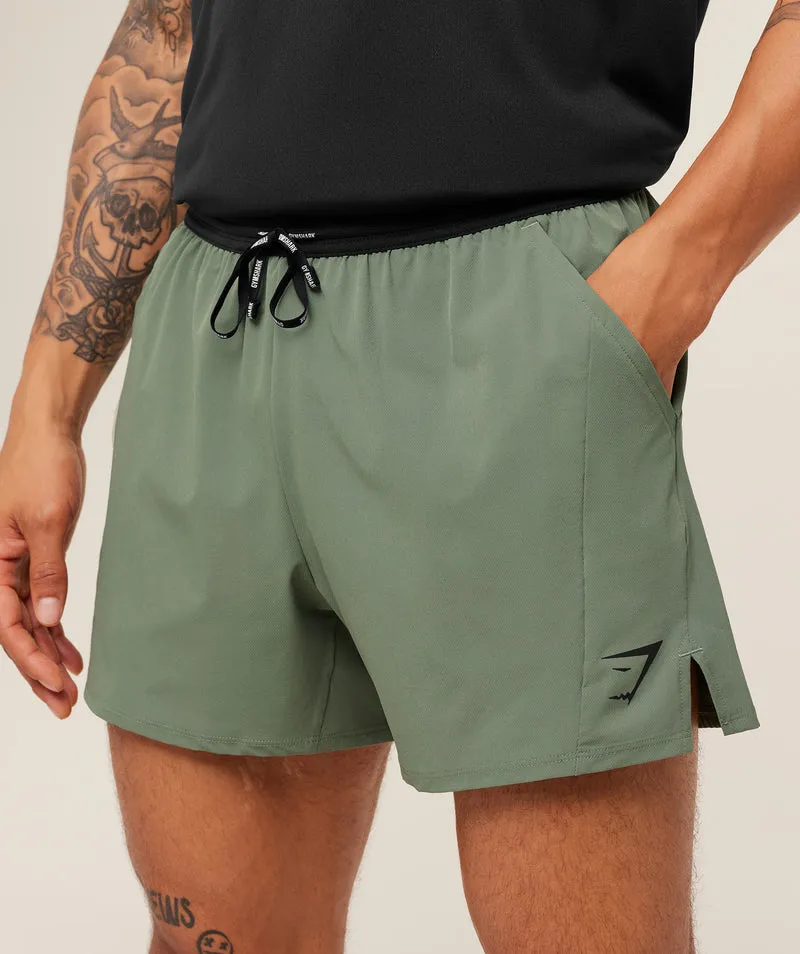 Gymshark Weekend 5" Shorts - Unit Green