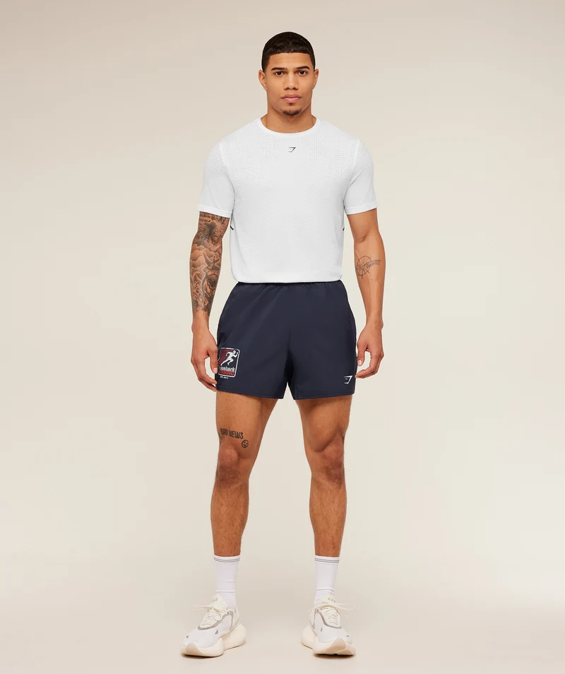 Gymshark Run Club Graphic Short - Heavy Blue