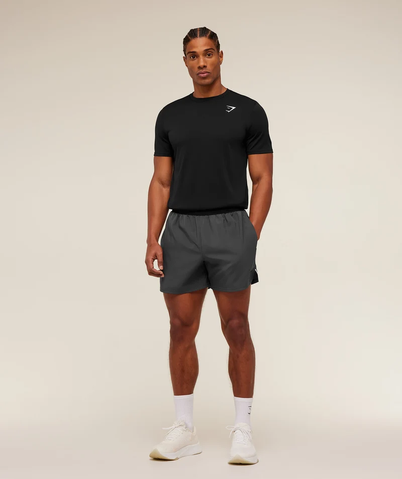 Gymshark Arrival Contrast Shorts - Onyx Grey/Black