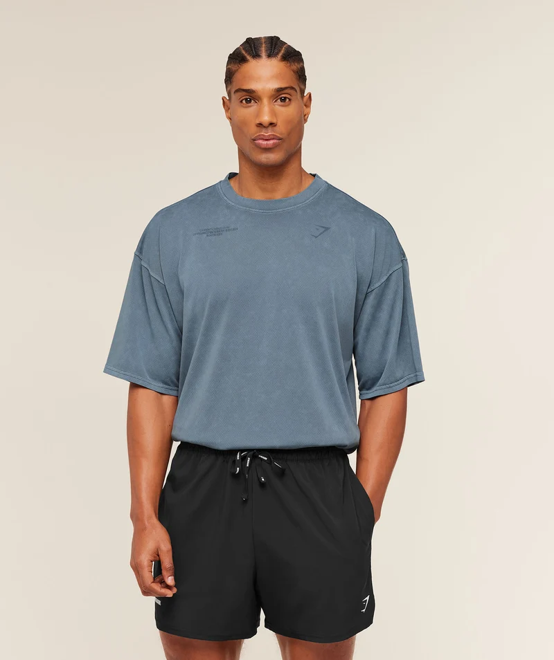 Gymshark Conditioning Club Washed T-Shirt - Iron Blue/Wash