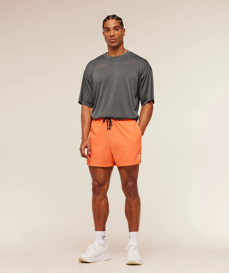 Gymshark Conditioning Club Washed T-Shirt - Black/Dayglow Peach/Wash