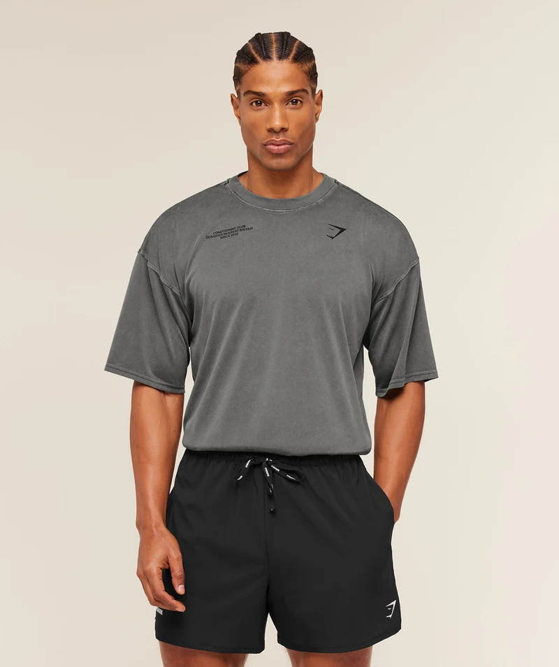 Gymshark Conditioning Club Washed T-Shirt - Black/Wash