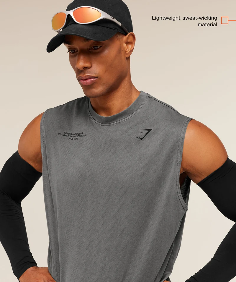 Gymshark Conditioning Club Washed Tank - Black/Wash